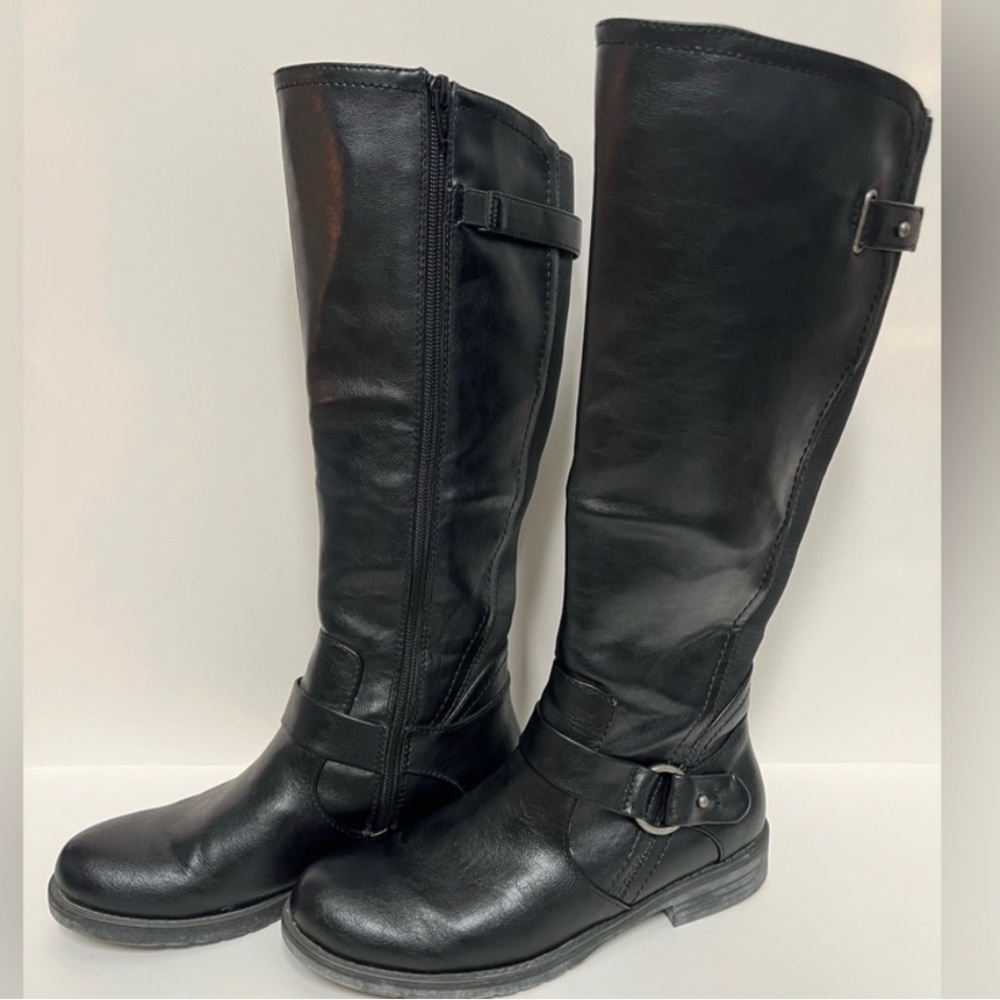 BareTraps Over the Knee Black Boots